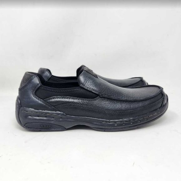 Men\'s 9 Dunham Wade slip on shoes loafers in black leather MCN422BK main image 5